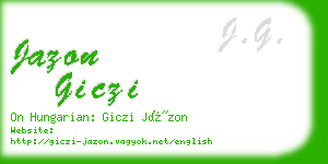 jazon giczi business card